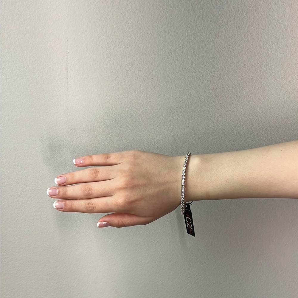 Elegant Silver Tennis Bracelet